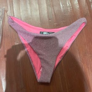 New, unworn Beach Riot pink bikini bottoms